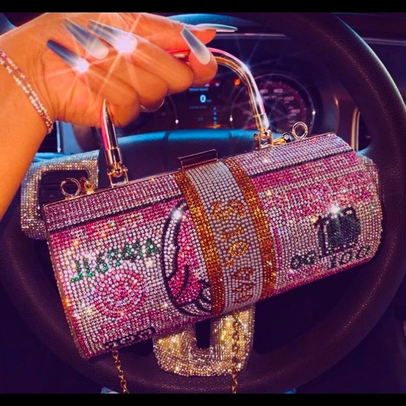 Bags Pink Money Bag Clutch Poshmark